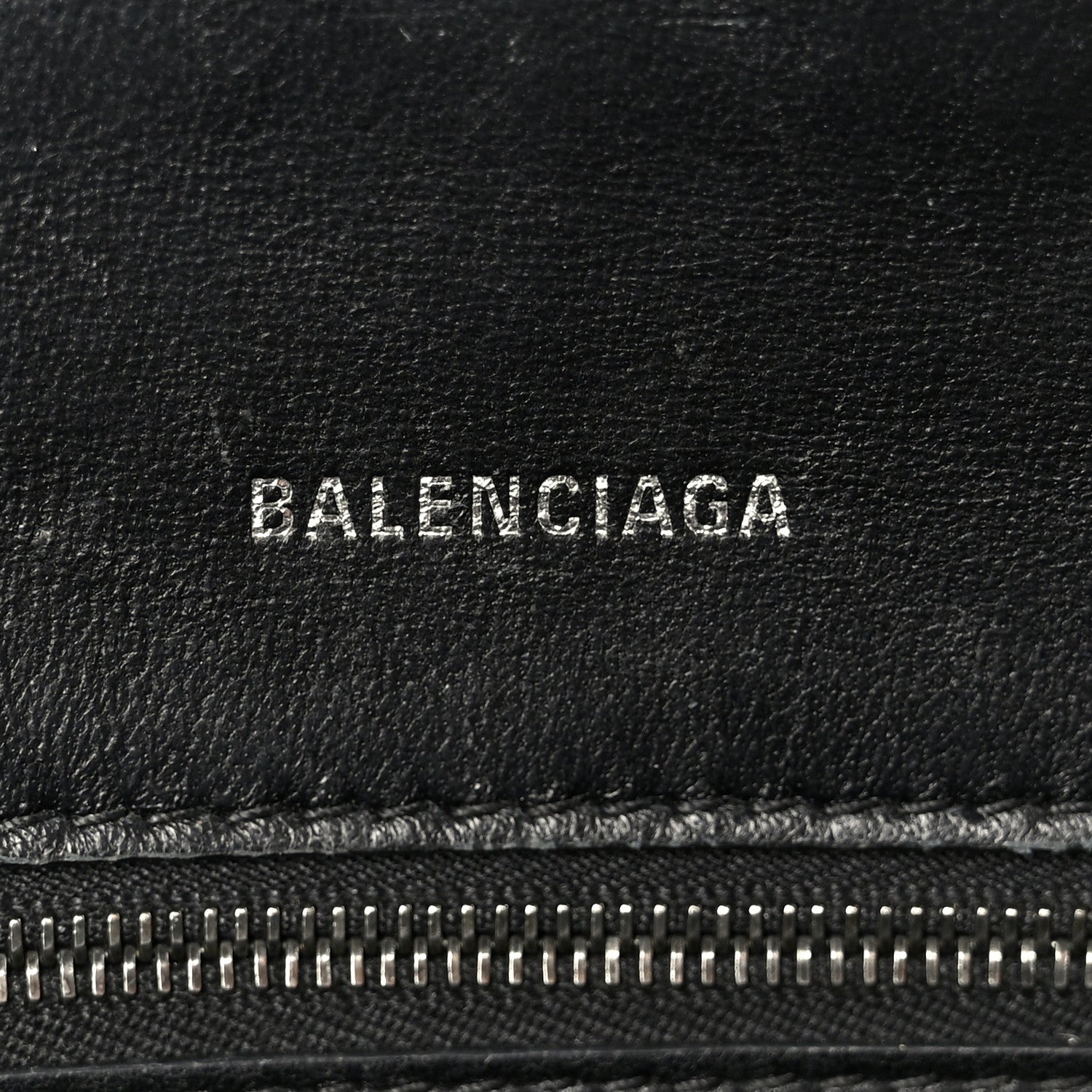 Balenciaga Shiny Calfskin Monochrome Crocodile Embossed Small Hourglass Top Handle Bag Black 6 of 14