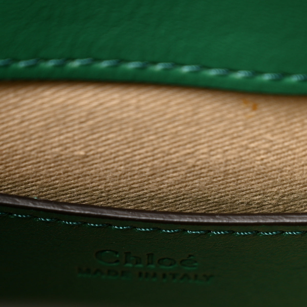 Chloe Calfskin Crocodile Embossed Small Tess Bag Woodsy Green 6 of 9