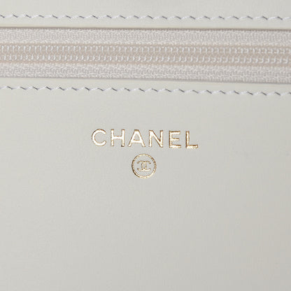 Chanel Caviar Quilted Boy Wallet On Chain WOC White 6 of 9