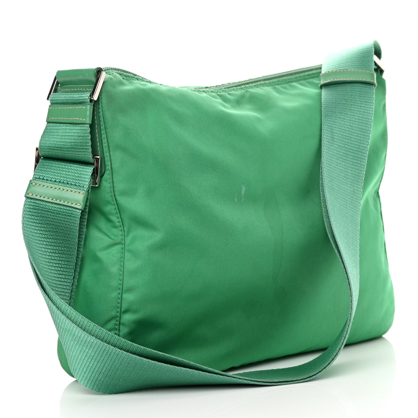 Tessuto Nylon Messenger Bag Green