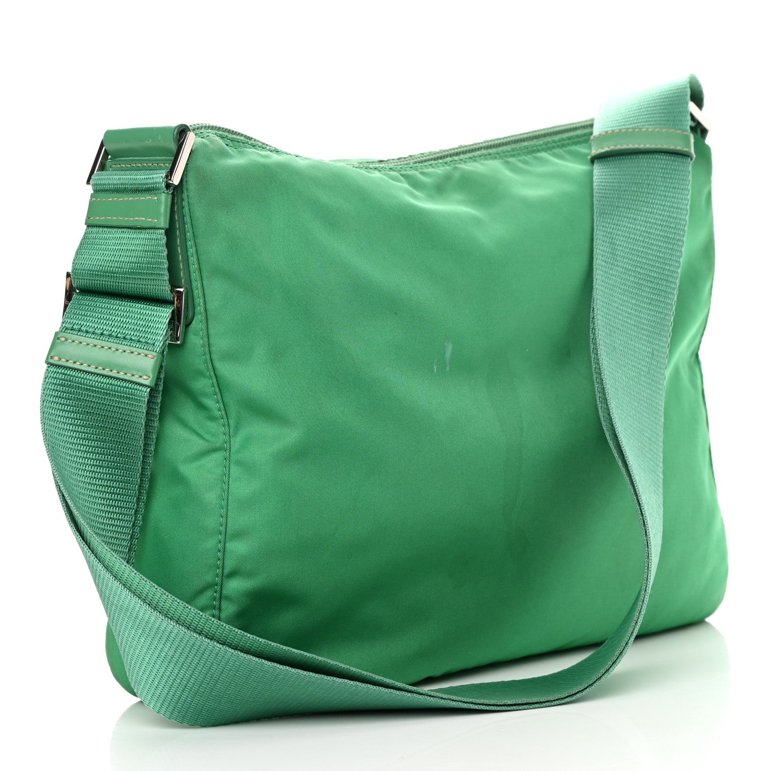 Prada Tessuto Nylon Messenger Bag Green 3 of 20