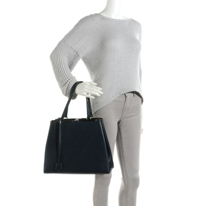 Fendi Vitello Elite Flamingo Large 3Jours Tote Navy 2 of 7