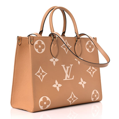Louis Vuitton Empreinte Monogram Giant Onthego MM Arizona Creme 2 of 7