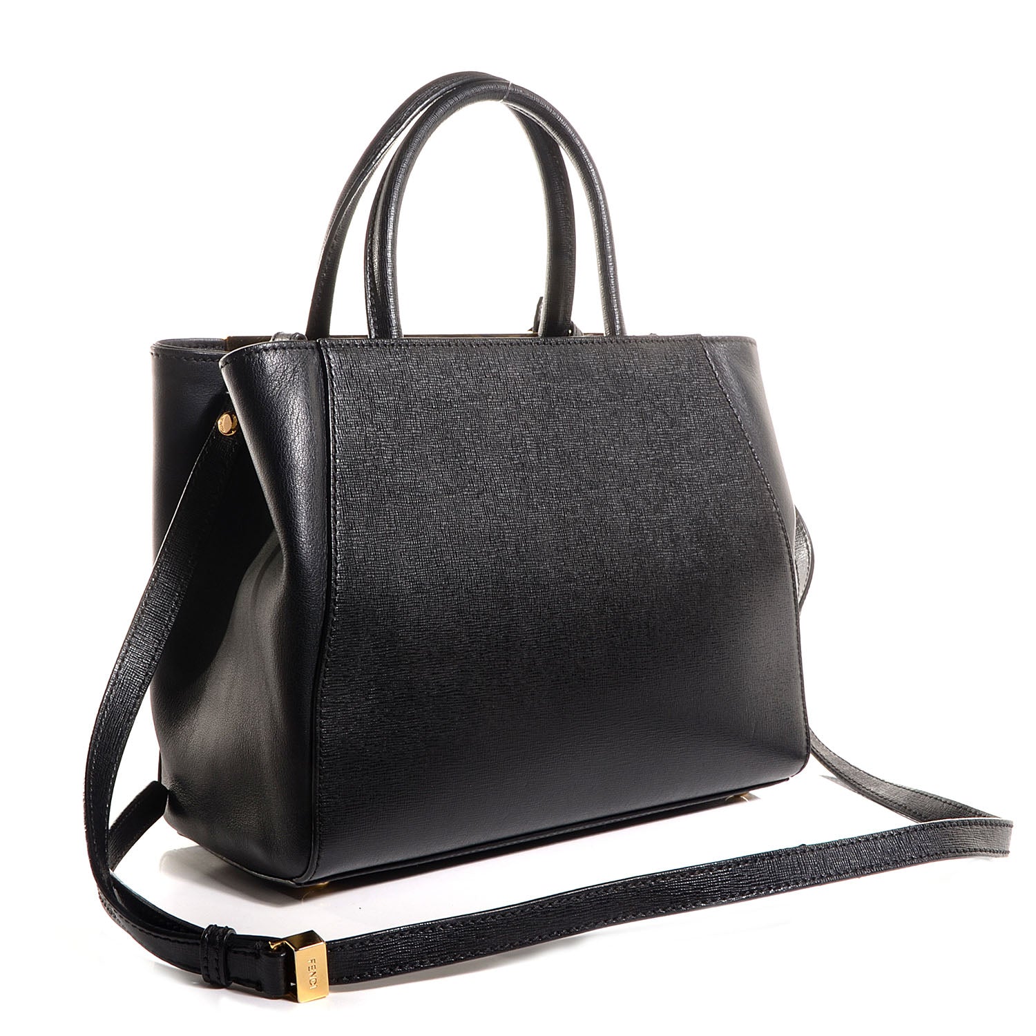 Fendi Vitello Elite Petite 2Jours Tote Black 3 of 10