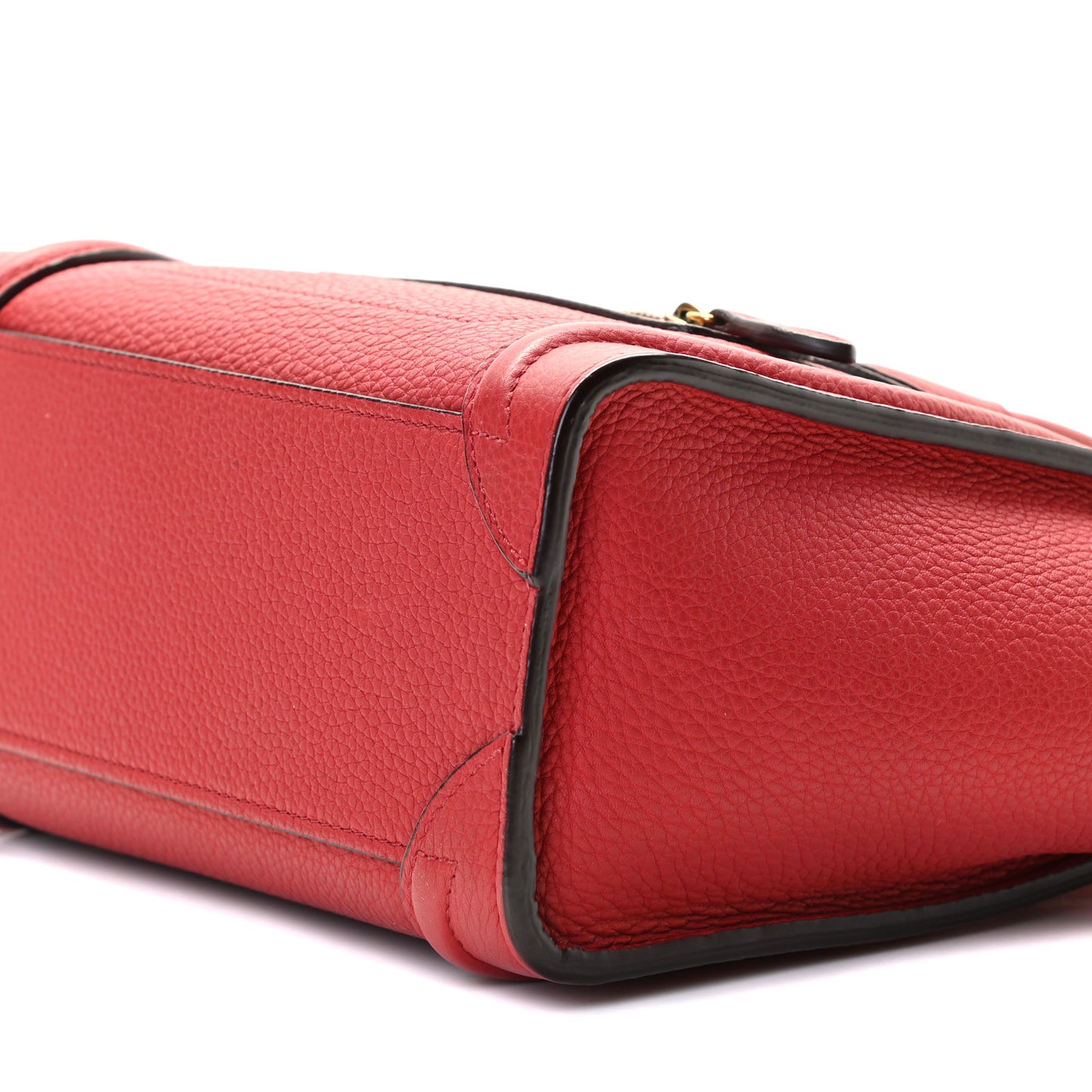 Drummed Calfskin Nano Luggage Red