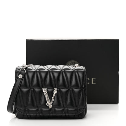 Versace Nappa Quilted Virtus Bag Black 17 of 17