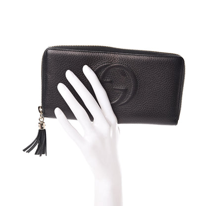 Gucci Calfskin Soho Zip Around Wallet Black 2 of 7