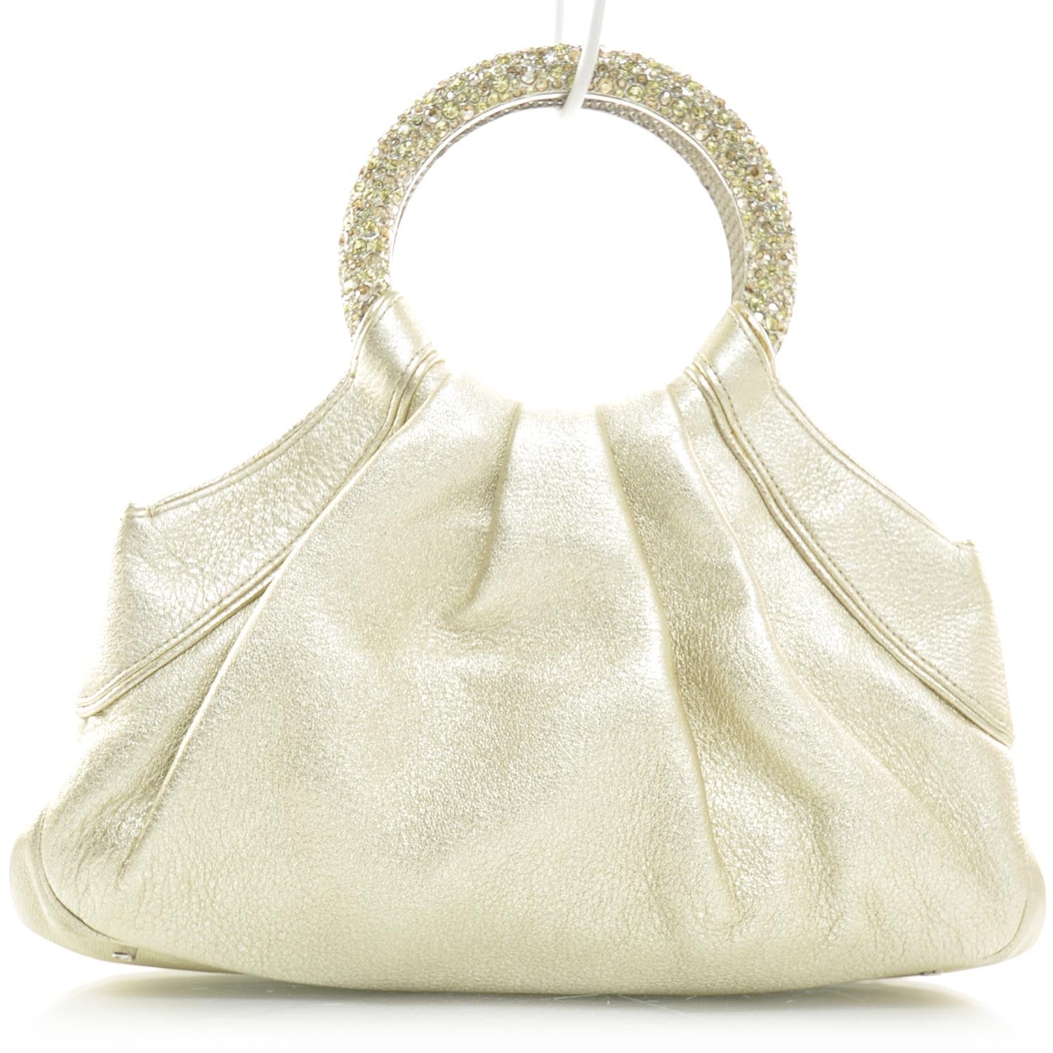 Judith Leiber Leather Austrian Crystal Blaze Dragee Evening Bag 1 of 8