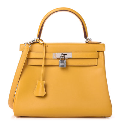Hermes Evercolor Kelly Retourne 28 Jaune Ambre 1 of 13
