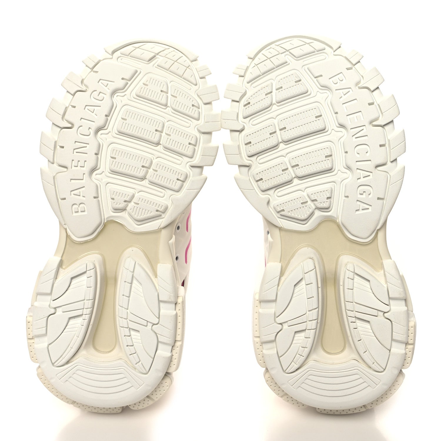 Balenciaga Mesh Rubber Bi-Color Womens Track Sneakers 37 White Fluo Pink 5 of 9
