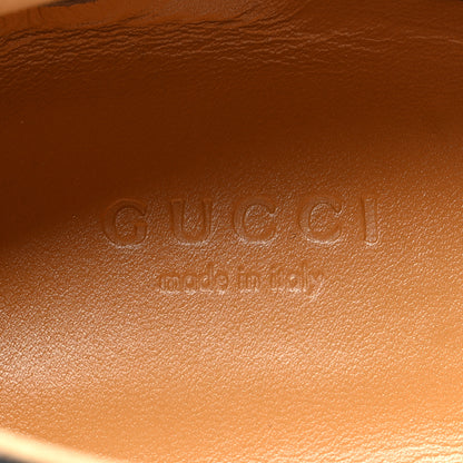 Gucci Goatskin Womens Horsebit Mid-Heel Loafers 37.5 Black 7 of 9