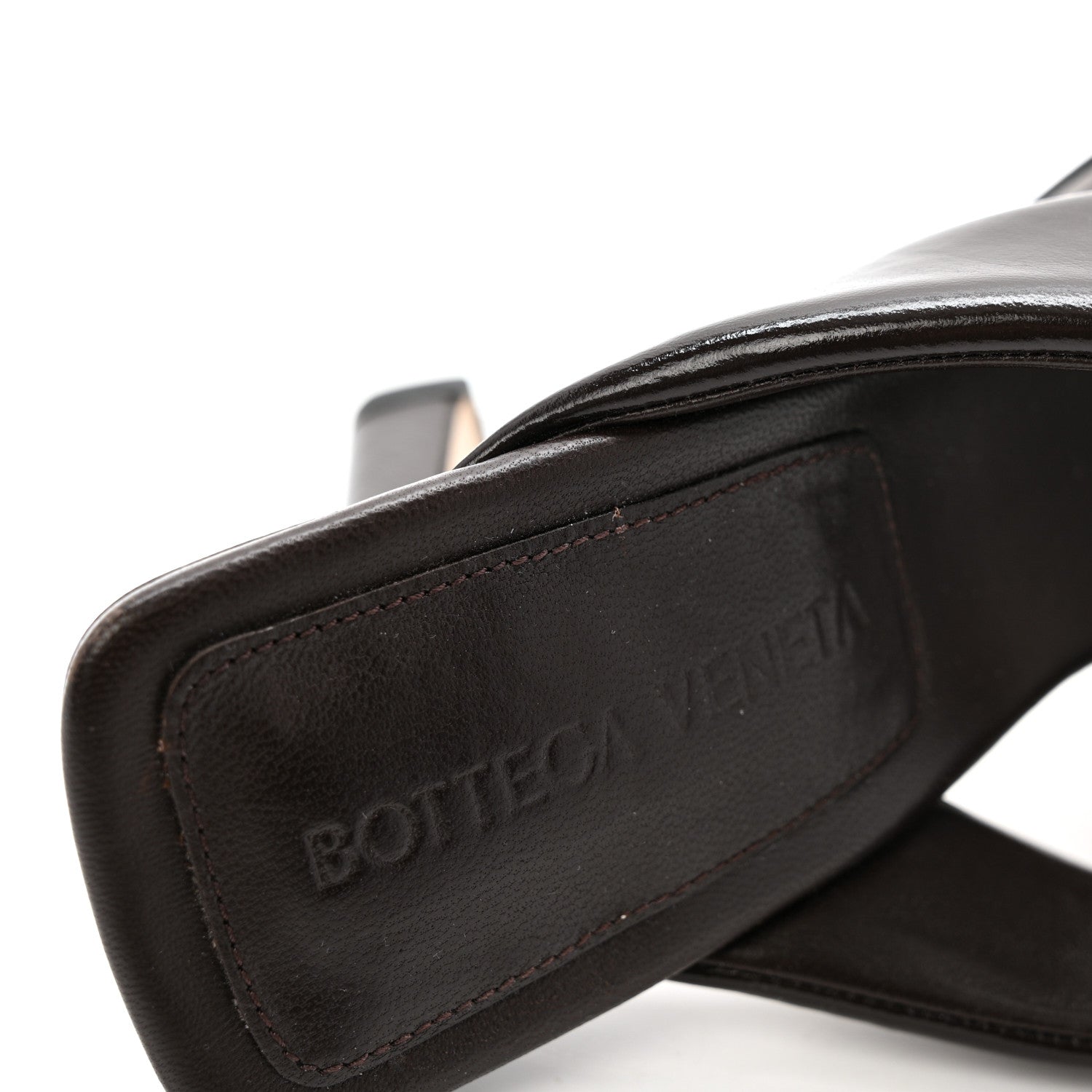 Bottega Veneta Shiny Calfskin Riva 90mm Mule Sandals 35 Fondant 10 of 12