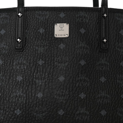 MCM Visetos Medium Liz Reversible Shopper Tote Black 9 of 20