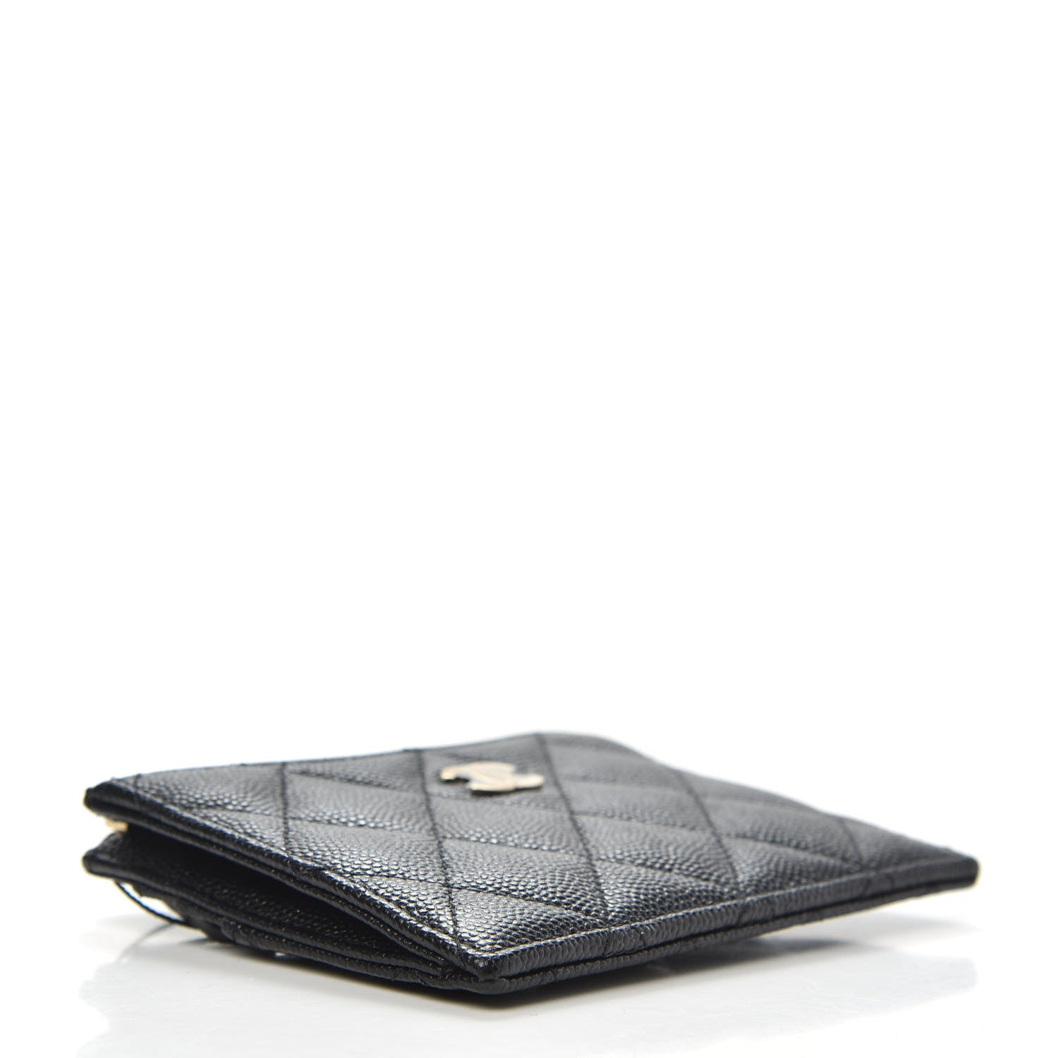 Chanel Caviar Quilted CC Zip Card Holder Black 5 of 8