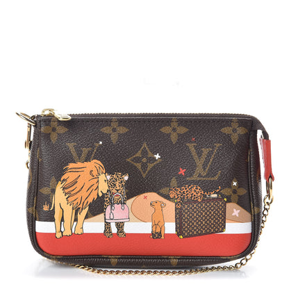 Louis Vuitton Monogram 2018 Christmas Animation Mini Cats Pochette Accessories 1 of 10