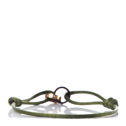 Cartier 18K Pink Gold Brown Ceramic 4 Diamond LOVE Cord Bracelet Green 3 of 6