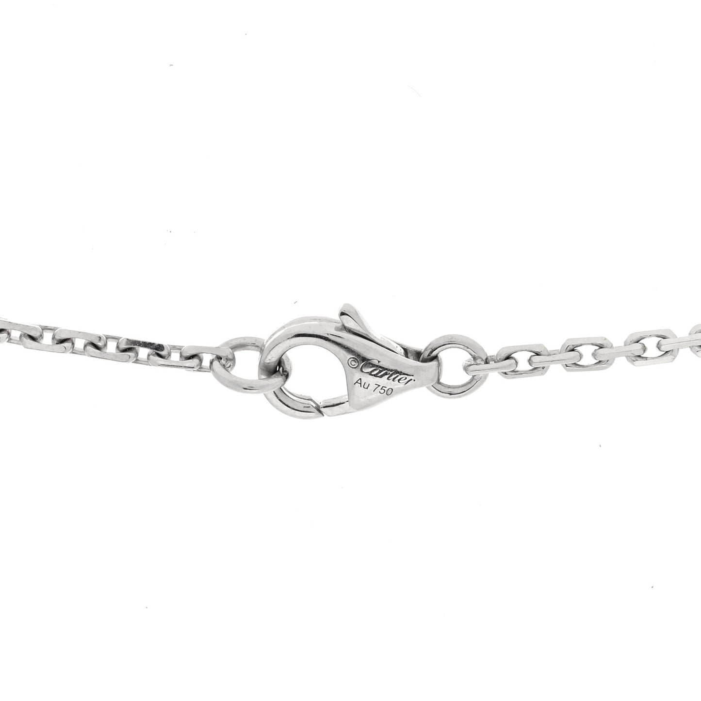 18K White Gold Diamond Interlocking LOVE Necklace