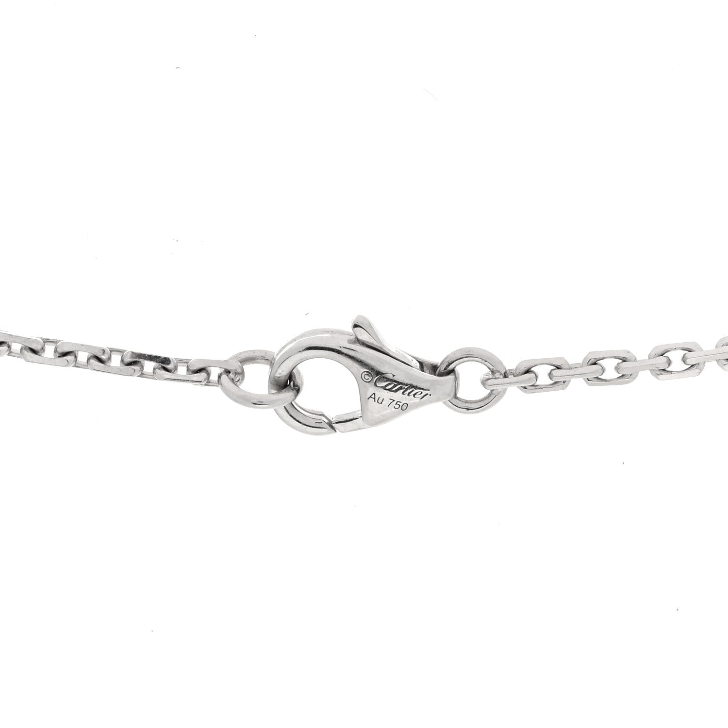 Cartier 18K White Gold Diamond Interlocking LOVE Necklace 4 of 4