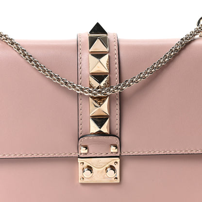 Valentino Garavani Vitello Medium Glam Lock Rockstud Flap Poudre 7 of 9