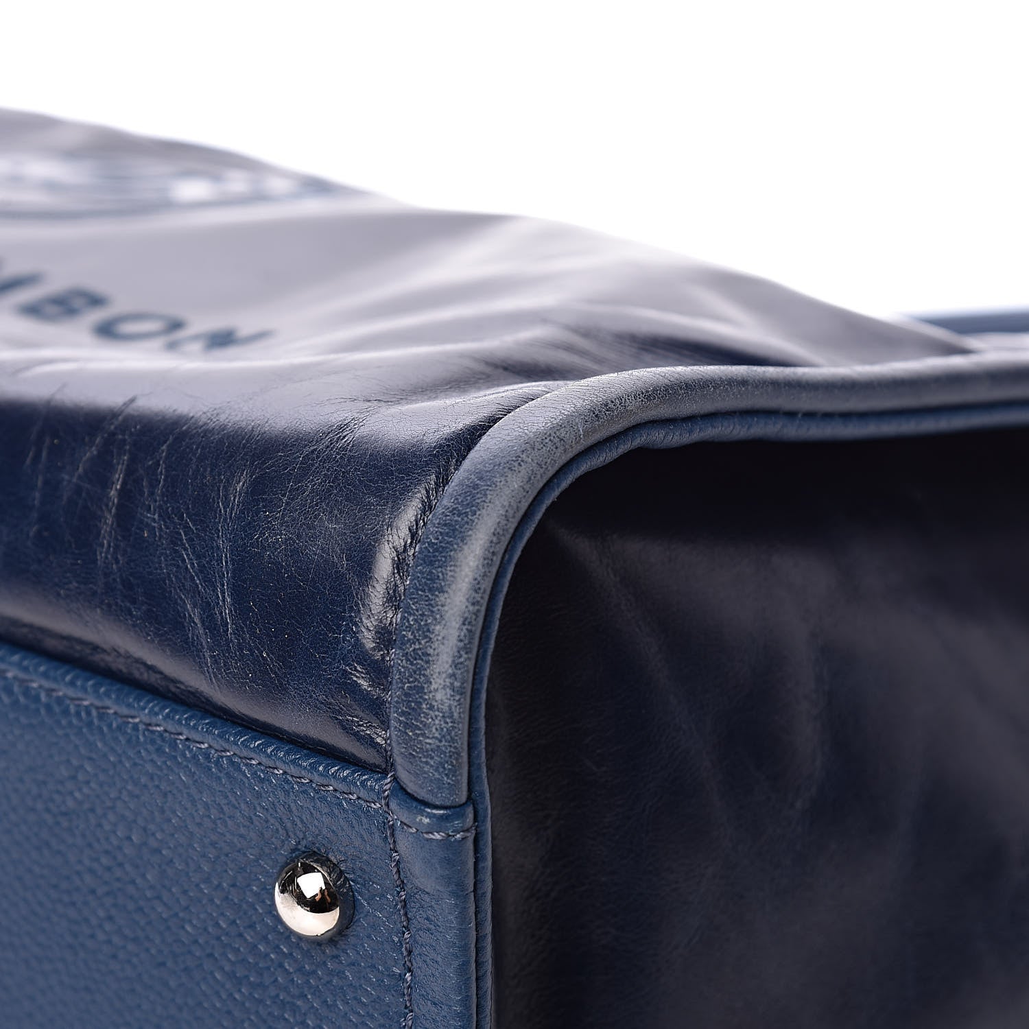 Chanel Glazed Calfskin Small Deauville Tote Blue 23 of 26