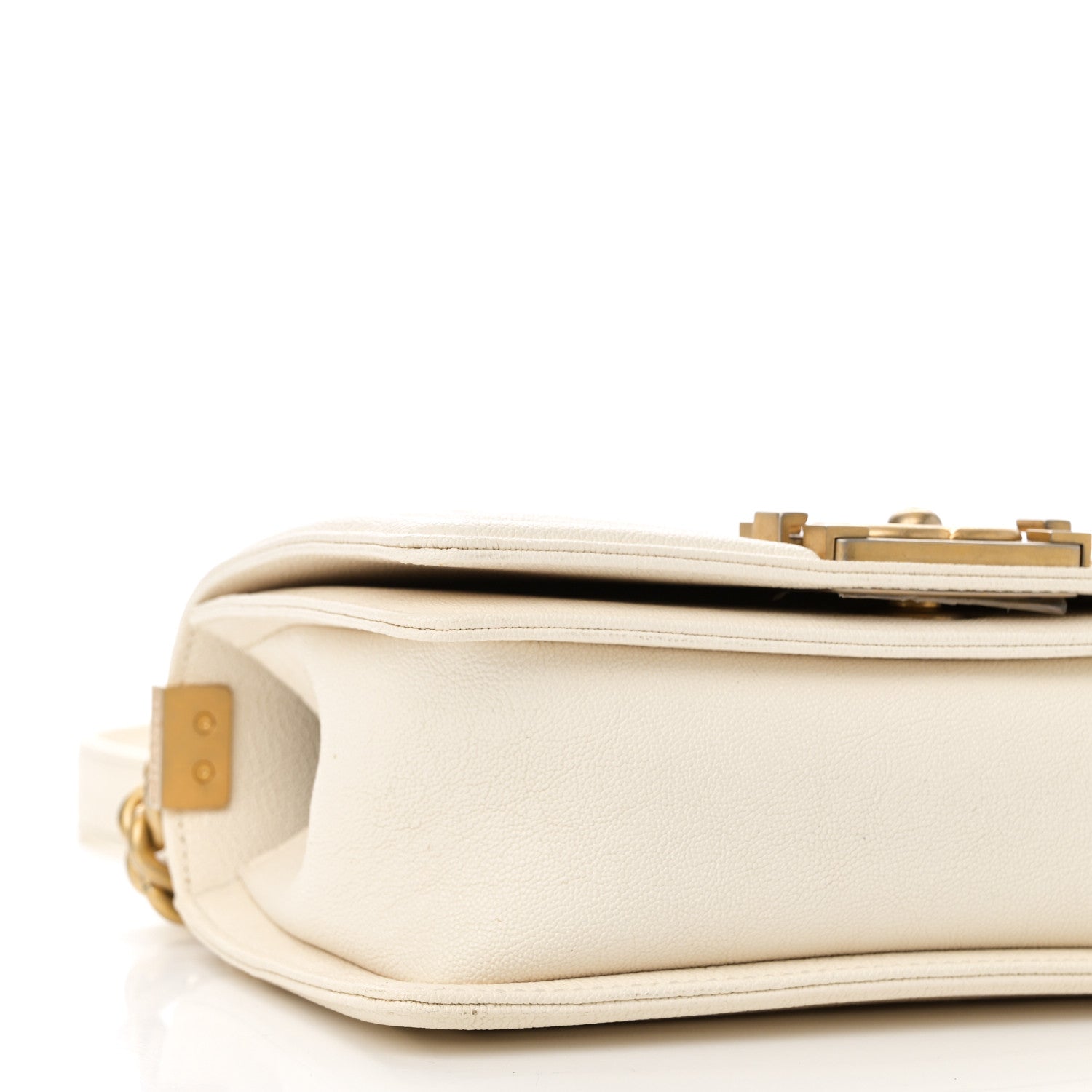 Chanel Caviar Quilted Small Boy Flap White 9 of 10