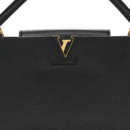 Louis Vuitton Taurillon Capucines MM Black Fuchsia 8 of 10