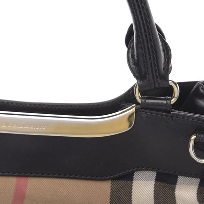 Burberry Canvas House Check Tote Black 8 of 13