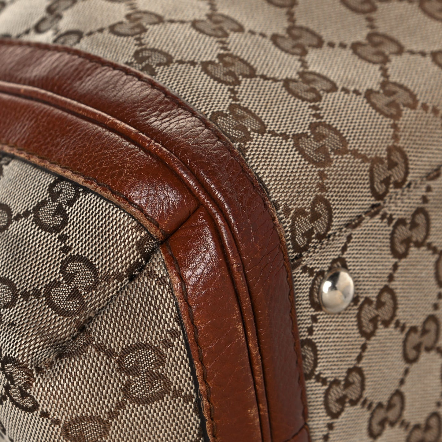Monogram Cellarius Calfskin Large Bella Top Handle Bag Beige Ebony Cuir