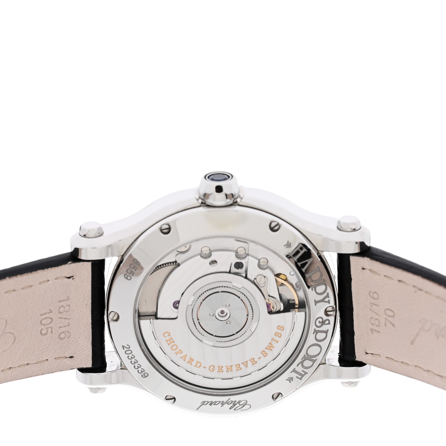 Chopard Stainless Steel Alligator 7 Diamond 36mm Happy Sport Automatic Watch 4 of 6