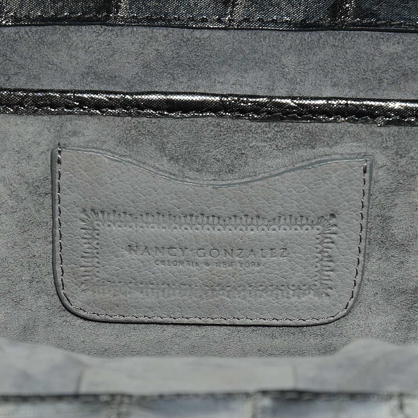 Crocodile Clutch Pewter
