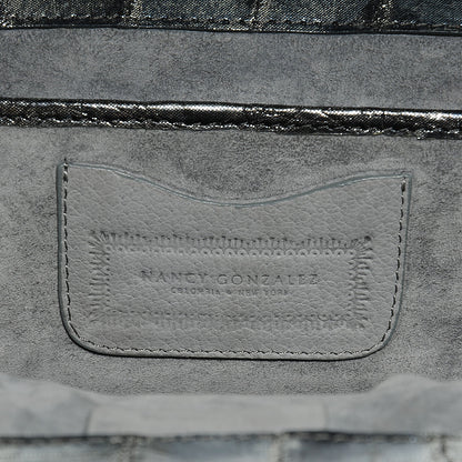 Nancy Gonzalez Crocodile Clutch Pewter 7 of 7