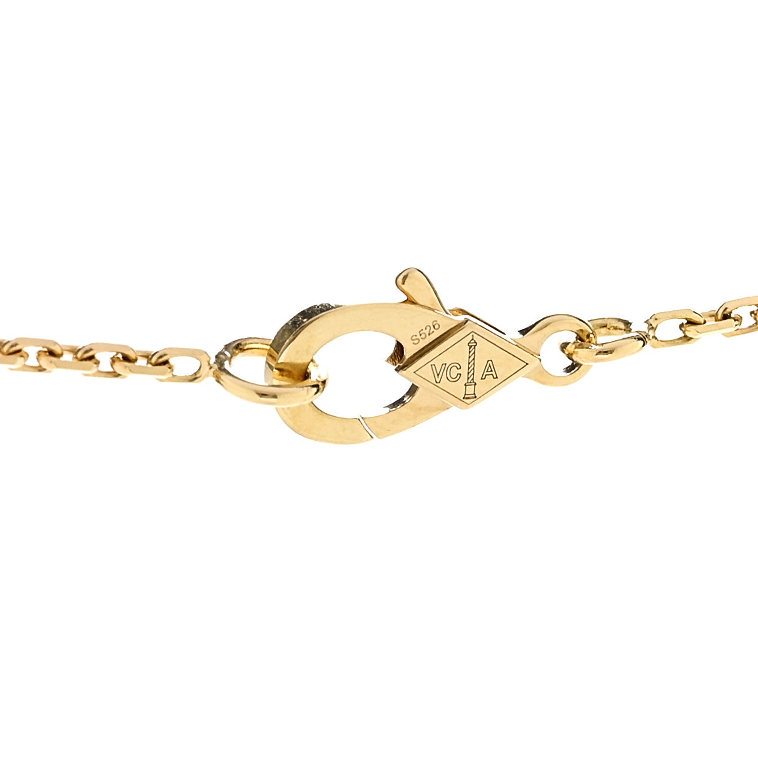 Van Cleef & Arpels 18K Yellow Gold Vintage Alhambra Pendant Necklace 5 of 8
