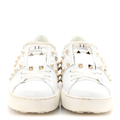 Valentino Garavani Calfskin Rockstud Untitled Open Sneakers 38 White 3 of 10