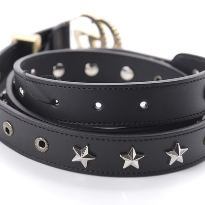 Gucci Calfskin Star Studded Torchon Double G Belt 100 40 Black 3 of 6