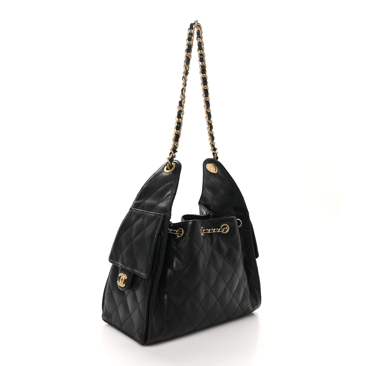 Caviar Quilted Small Chanel 25 Handbag Black