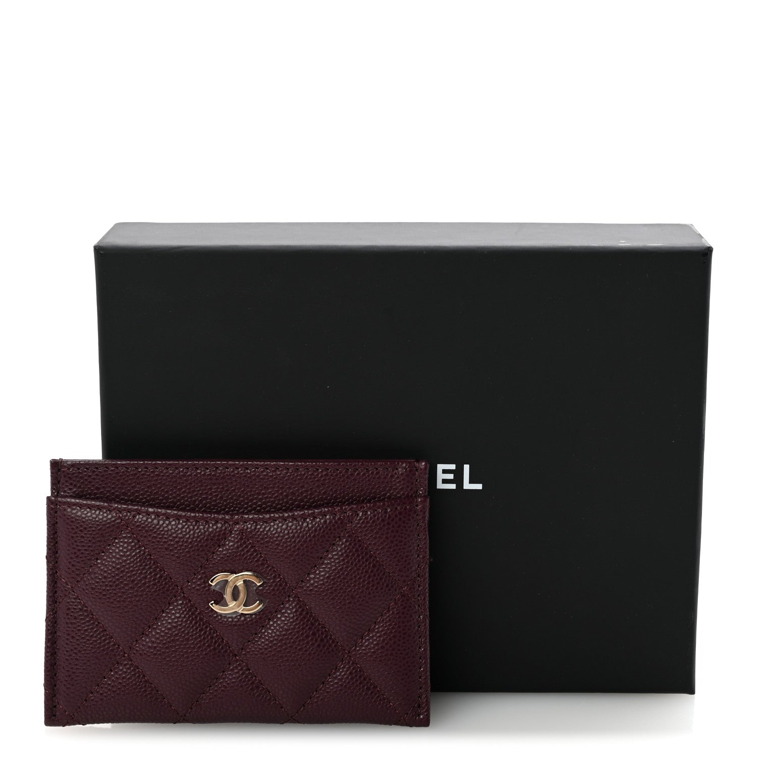 Chanel Caviar Quilted Card Holder Burgundy 9 of 9