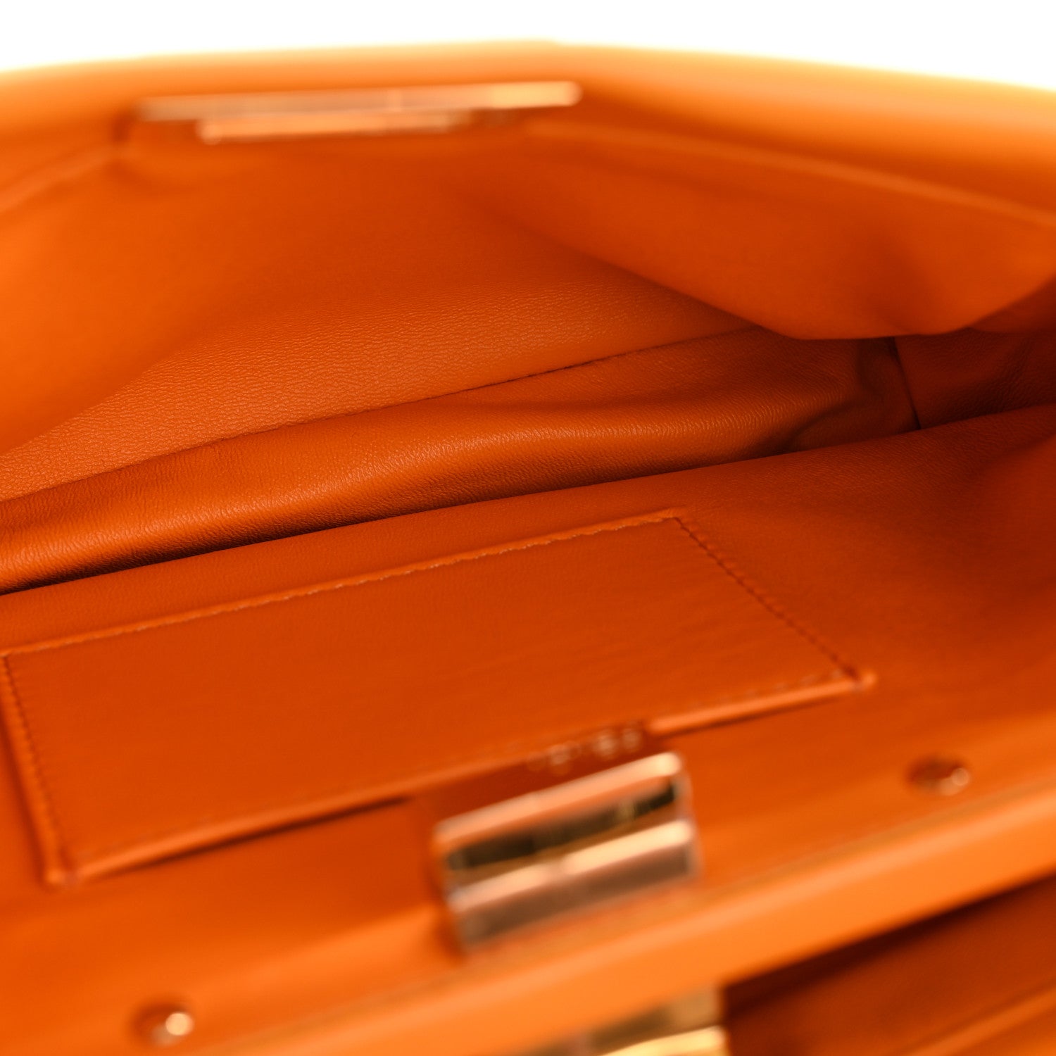 Fendi Nappa Mini Peekaboo Iconic Satchel Clementine 5 of 14