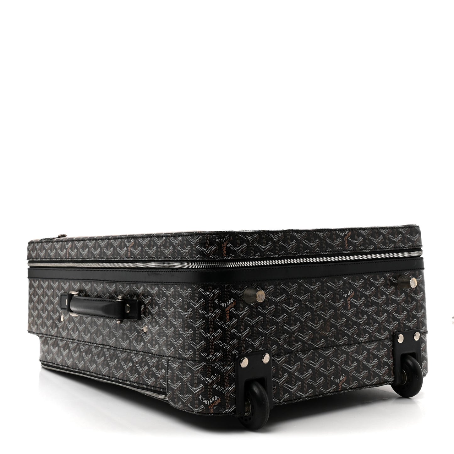 Goyardine Rolling Suitcase Trolley PM Black