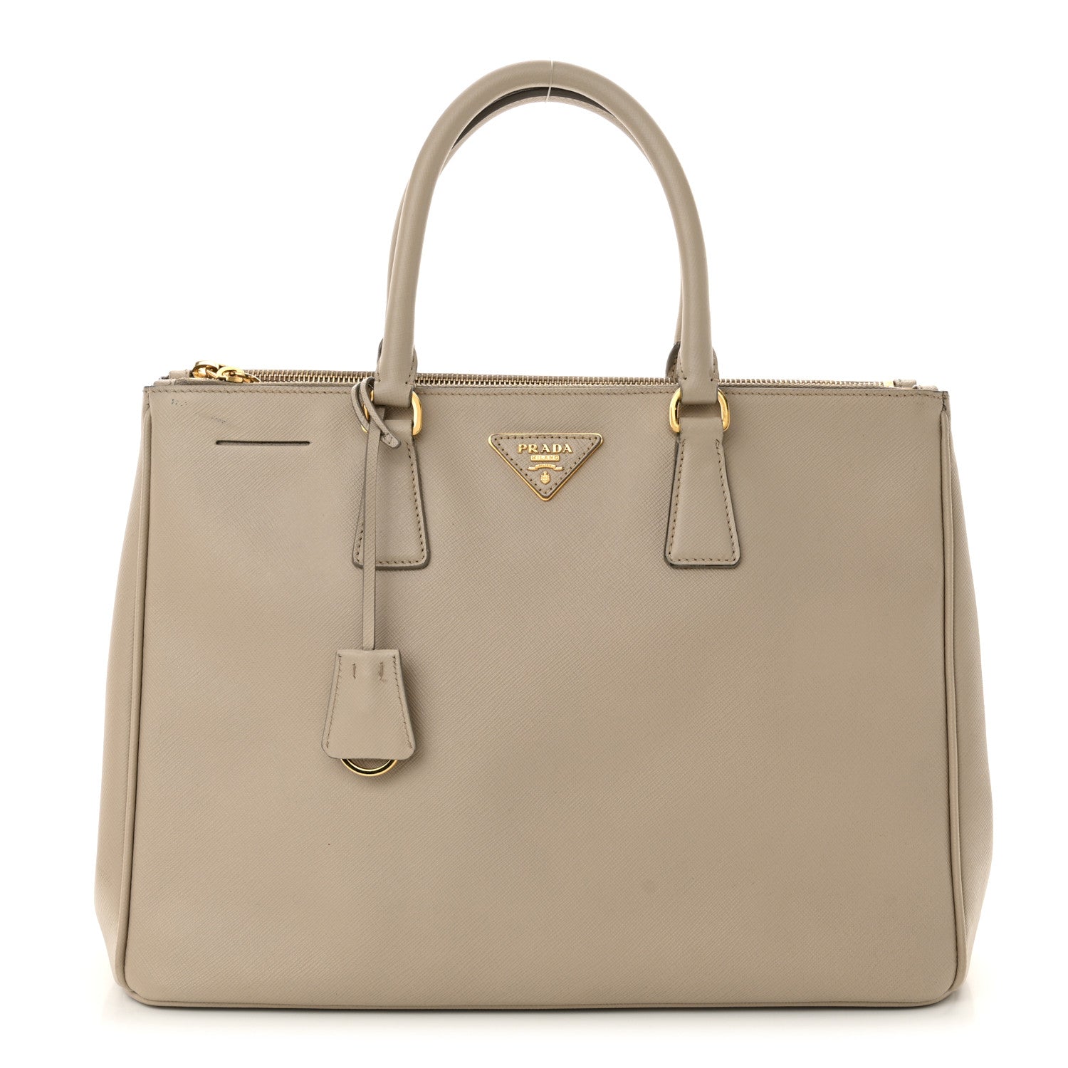 Prada Saffiano Large Galleria Double Zip Tote Pomice 1 of 14