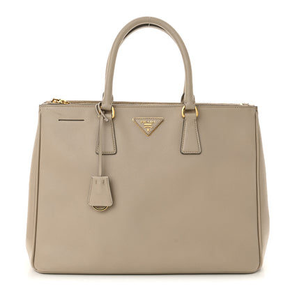Prada Saffiano Large Galleria Double Zip Tote Pomice 1 of 14