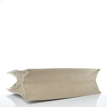 Saint Laurent Linen Calfskin Rive Gauche Tote Optic White 4 of 9
