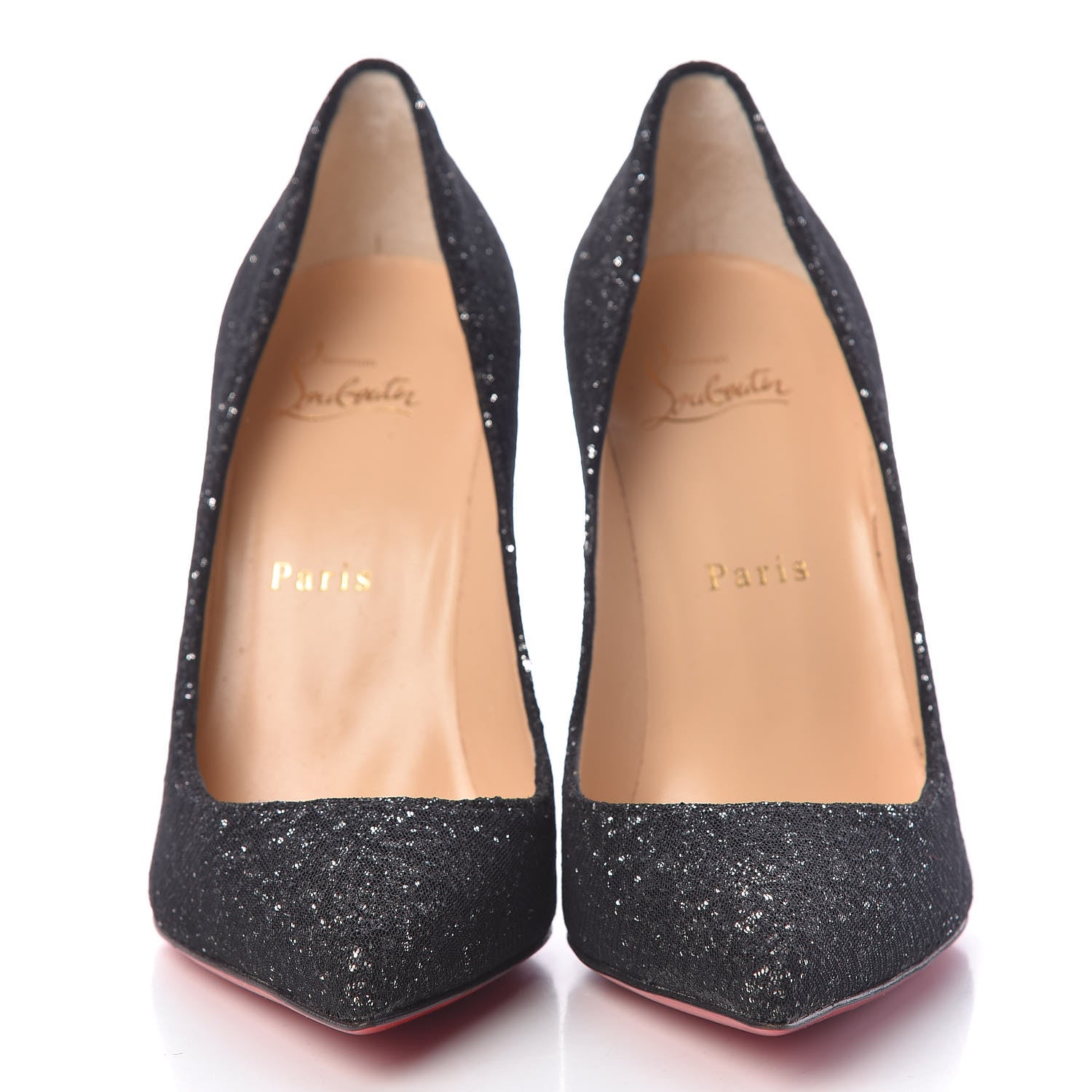 Christian Louboutin Glitter Resille Pigalle Follies 100 Pumps 37.5 Black 2 of 10