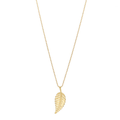 Jennifer Meyer 18K Yellow Gold Small Leaf Necklace 1 of 6