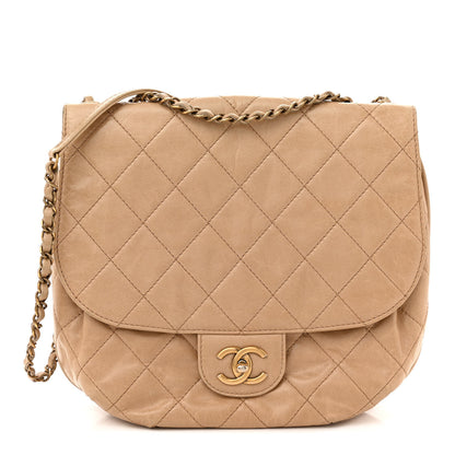 Chanel Glazed Calfskin Quilted Medium Bubble CC Flap Beige 1 of 15