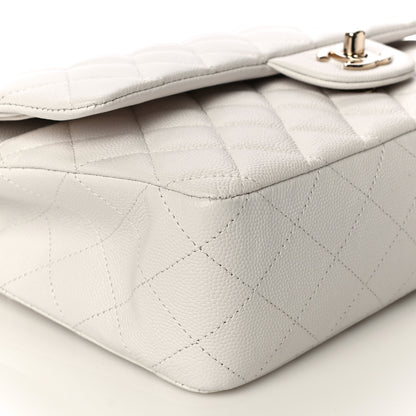 Chanel Caviar Quilted Medium Double Flap White 6 of 11