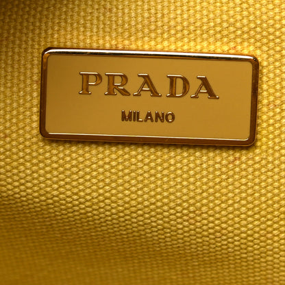 Prada Canvas Canapa Small Logo Tote Yellow 5 of 15
