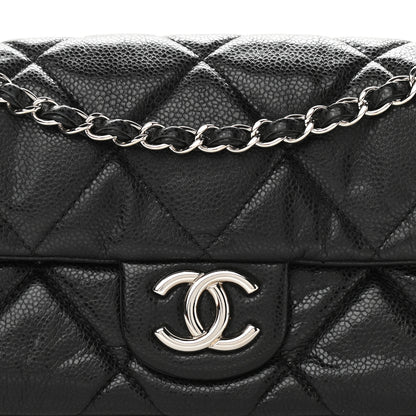 Chanel Glazed Caviar Quilted Small Nature Flap Bag Black 7 of 11