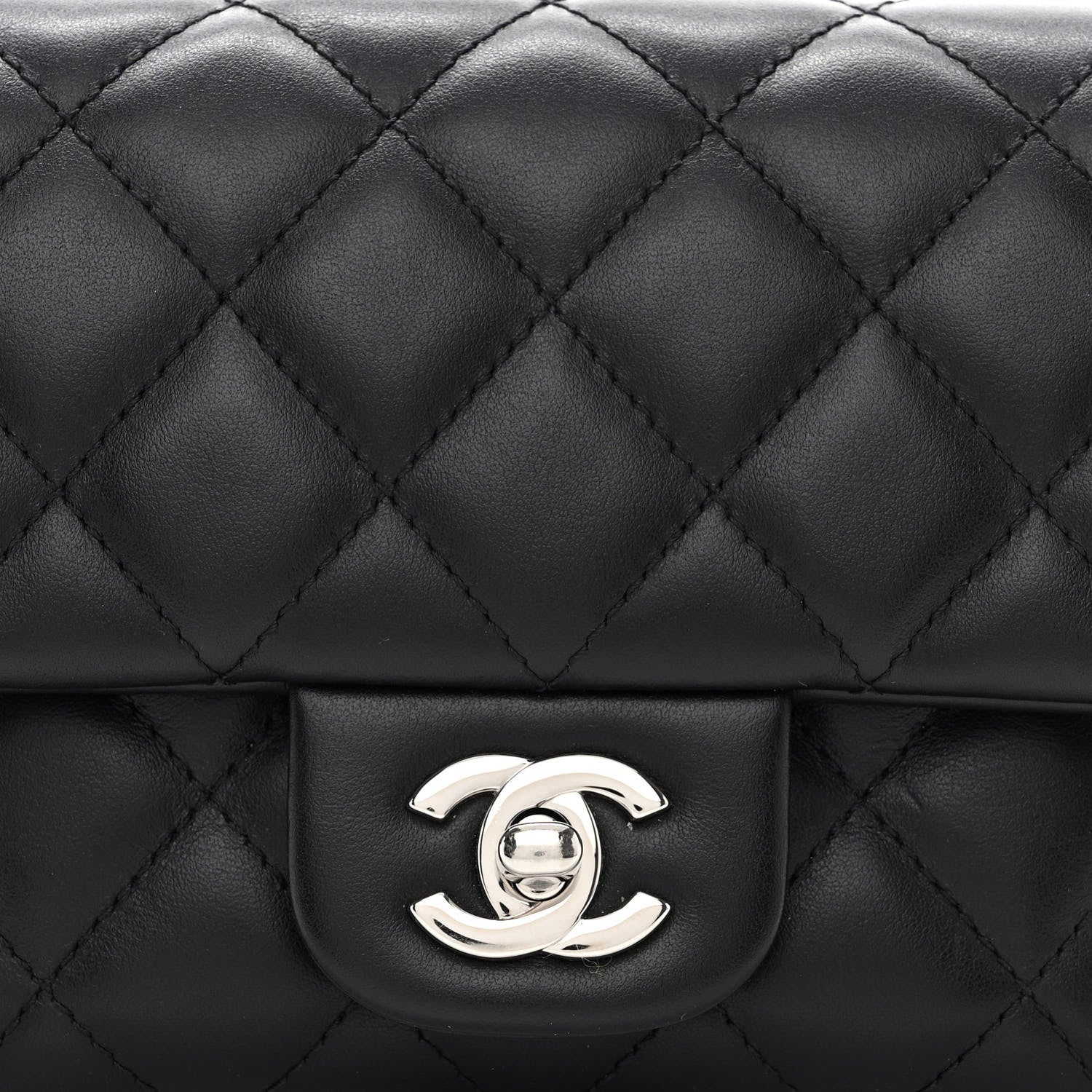Chanel Calfskin Quilted CC Uniform Flap Belt Bag Black 9 of 13