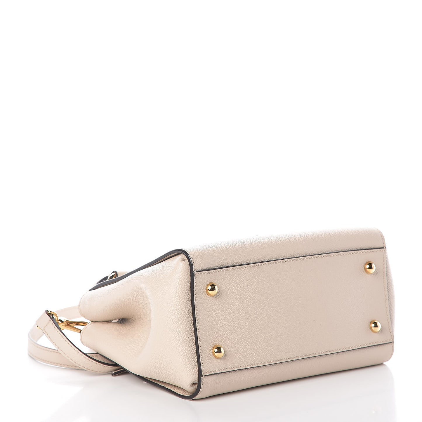 Soft Grain Calfskin Small Buckle Tote Limestone