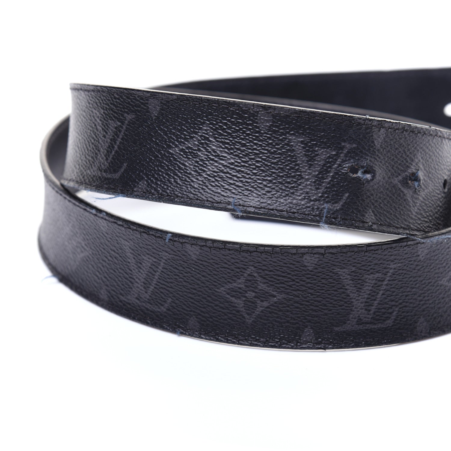 Louis Vuitton Monogram Eclipse Taigarama 40mm LV Initiales Reversible Belt 95 38 Black 10 of 11